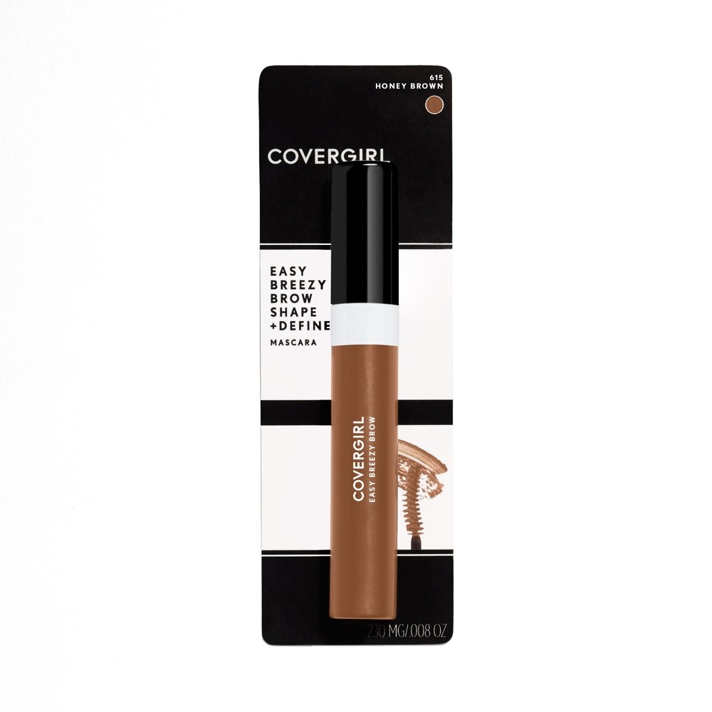 slide 7 of 9, Covergirl Easy Breezy Brow Mascara - 615 Honey Brown, 0.024 fl oz