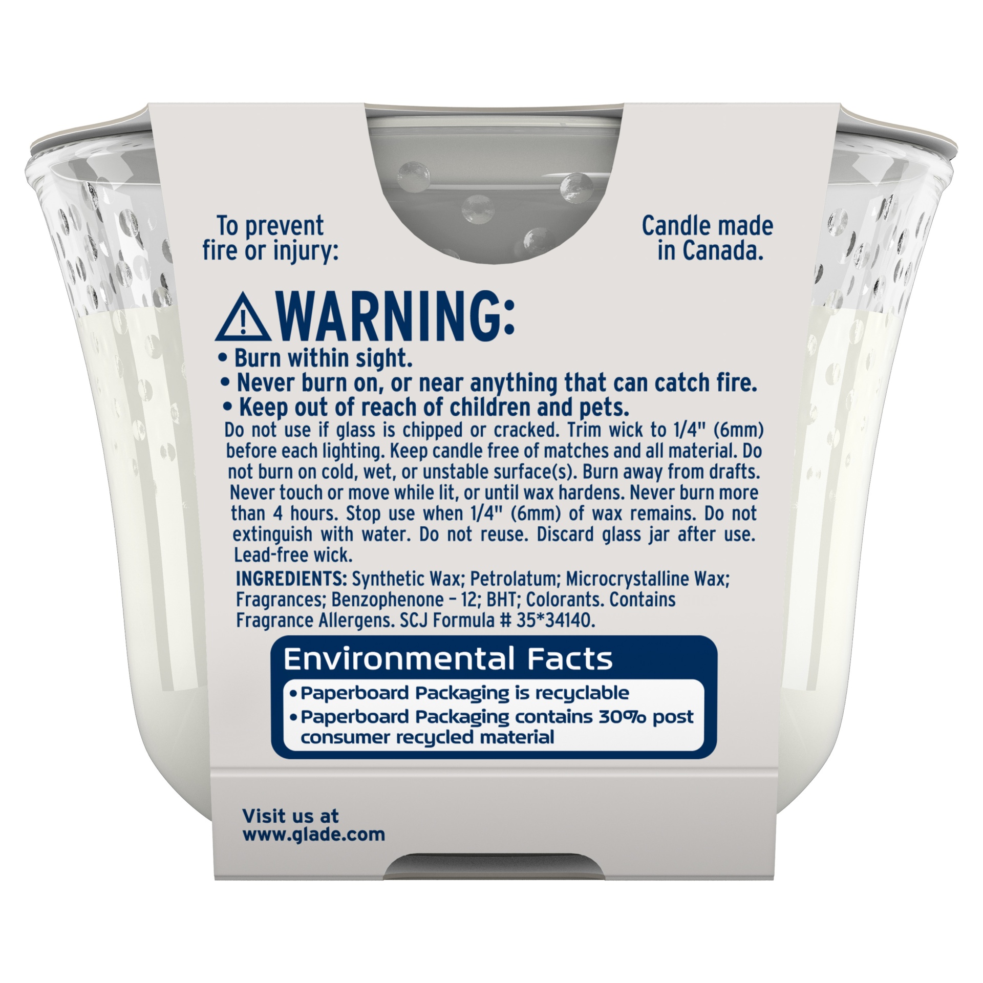 slide 3 of 7, Glade 3 Wick Alluring Sheer Vanilla Embrace Candle 1 ea, 1 ct