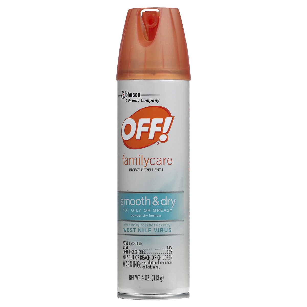 slide 3 of 4, OFF! FamilyCare Mosquito Repellent Smooth & Dry Non-Greasy Spray, 4 oz, 4 oz