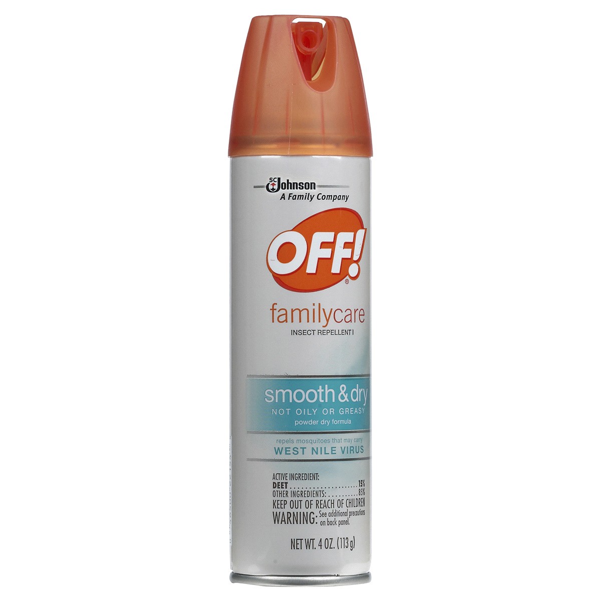 slide 4 of 4, OFF! FamilyCare Mosquito Repellent Smooth & Dry Non-Greasy Spray, 4 oz, 4 oz