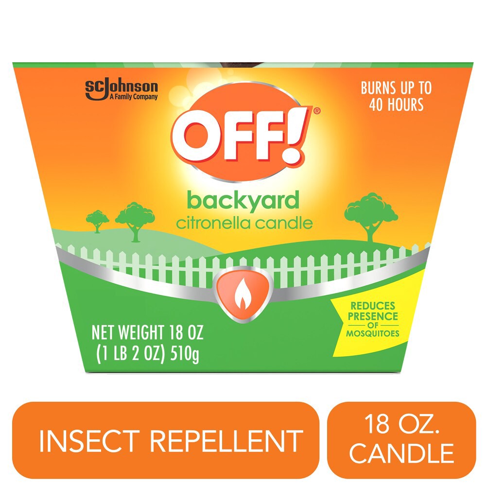 slide 3 of 6, OFF! Scented Citronella Candle, Backyard Outdoor Candle, 18 oz, 1 ct, 1 ct