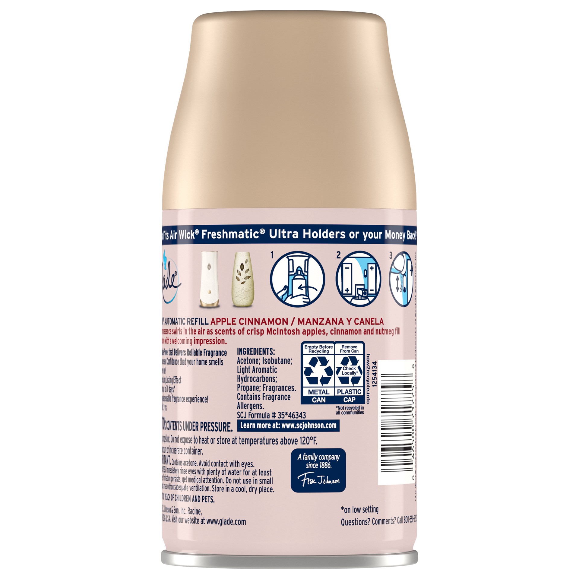 slide 2 of 3, Glade Apple Cinnamon Automatic Spray Refill 6.2 oz, 6.2 oz