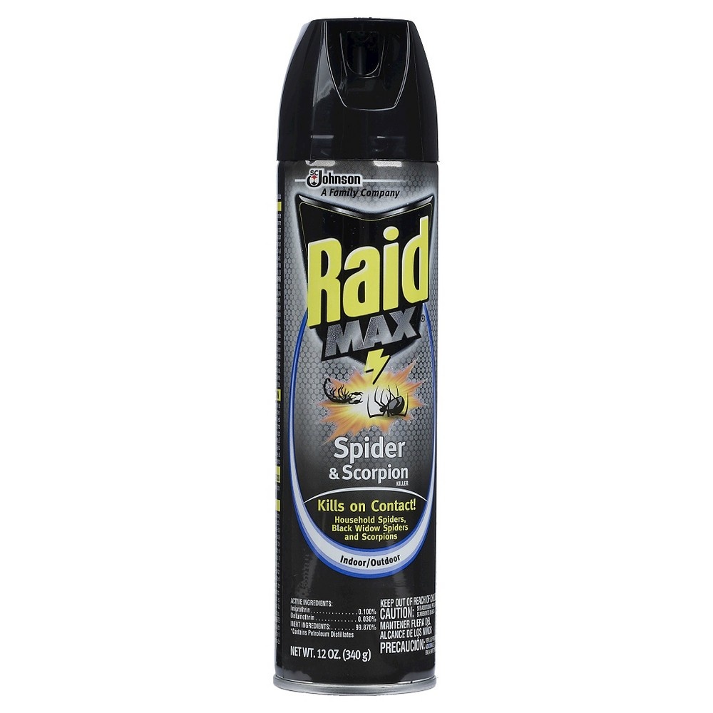 slide 3 of 3, Raid Max Indoor - Outdoor Spider & Scorpion Killer 12 oz, 12 oz