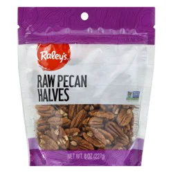 Raley's Raw Pecan Halves 8 Oz