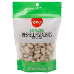 Raley's Dry Roasted Sea Salt In Shell Pistachios 7 Oz