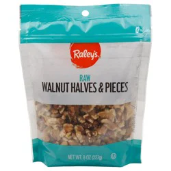 Raley's Raw Walnut Halves And Pieces 8 Oz
