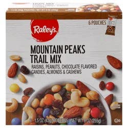 Raley's Mountain Peaks Trail Mix Multipack 6 Ea