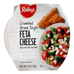 Raleys Raley's Feta Crumbled Greek Style Cheese 4 Oz