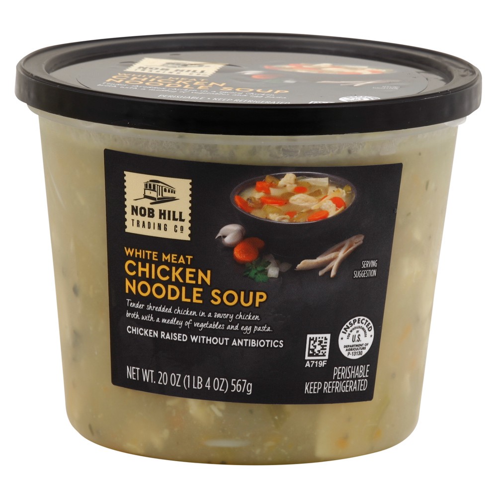 slide 1 of 1, Nob Hill Trading Co. Soup, Chicken Noodle, White Meat 20 Oz, 20 oz