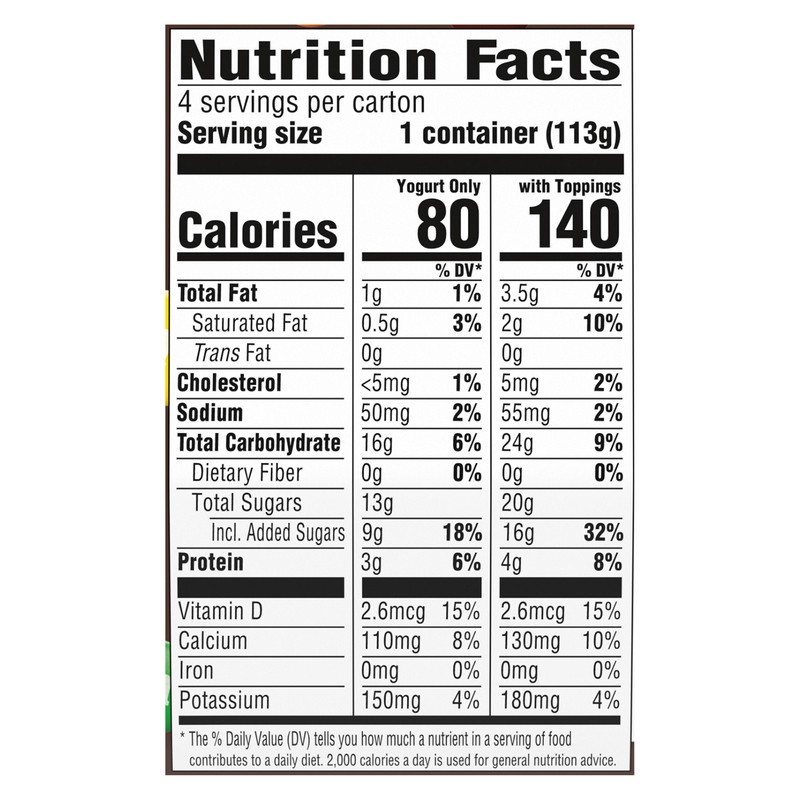 slide 4 of 5, YoCrunch Strawberry Low Fat Yogurt with Mini M&Ms(R), 4 Ct, 4 OZ Yogurt Cups, 4 ct