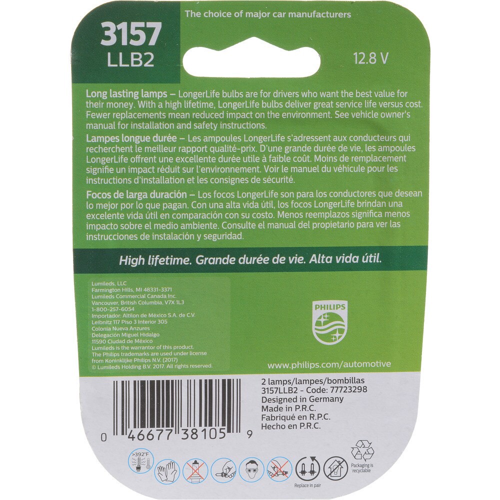 slide 2 of 2, Philips Longerlife Miniature 3157Llb2, 2 ct