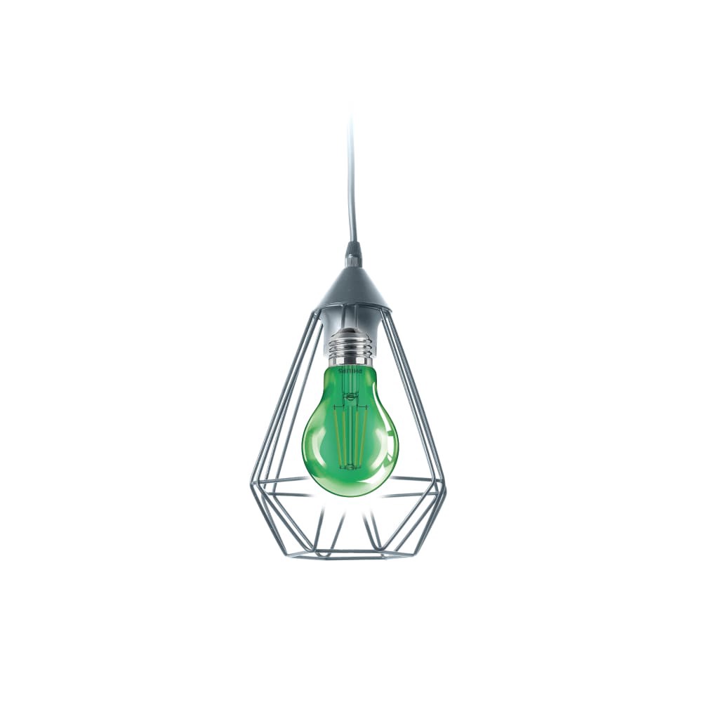 slide 2 of 5, Philips 4-Watt (40-Watt) A19 Led Dimmable Green Light Bulb, 1 ct