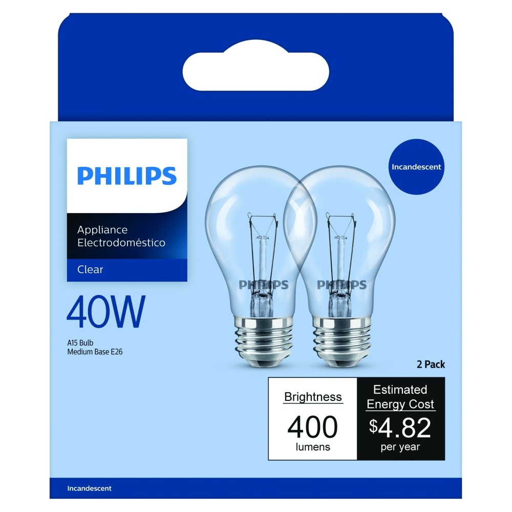 slide 1 of 2, Philips 40W Incandescent Lightbulbs, 2 ct
