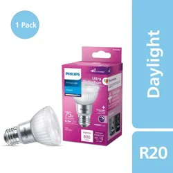 Philips 10-Watt (75-Watt) R20 Reflector LED Dimmable Flicker Free Light Bulb - Daylight (5000K), 1 pk