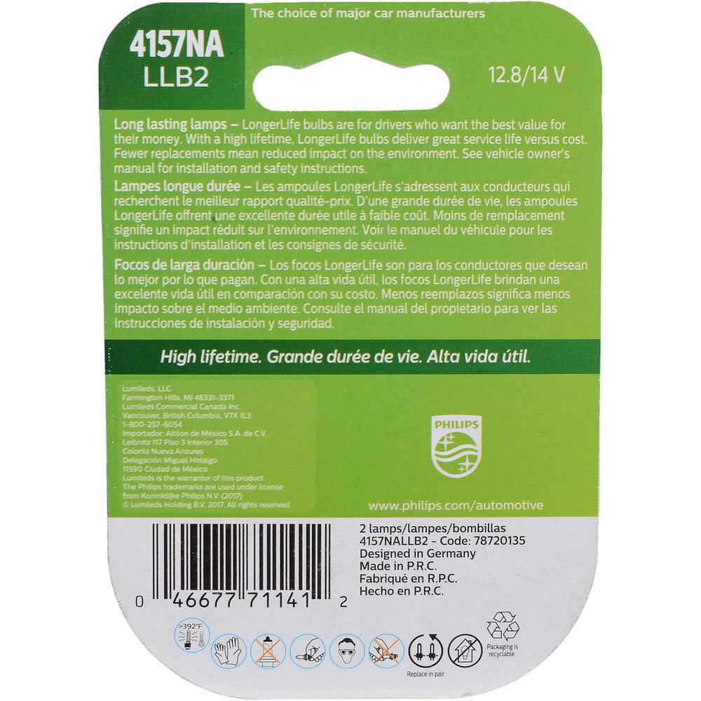 slide 2 of 2, Philips Longerlife Miniature 4157Nallb2, 2 ct