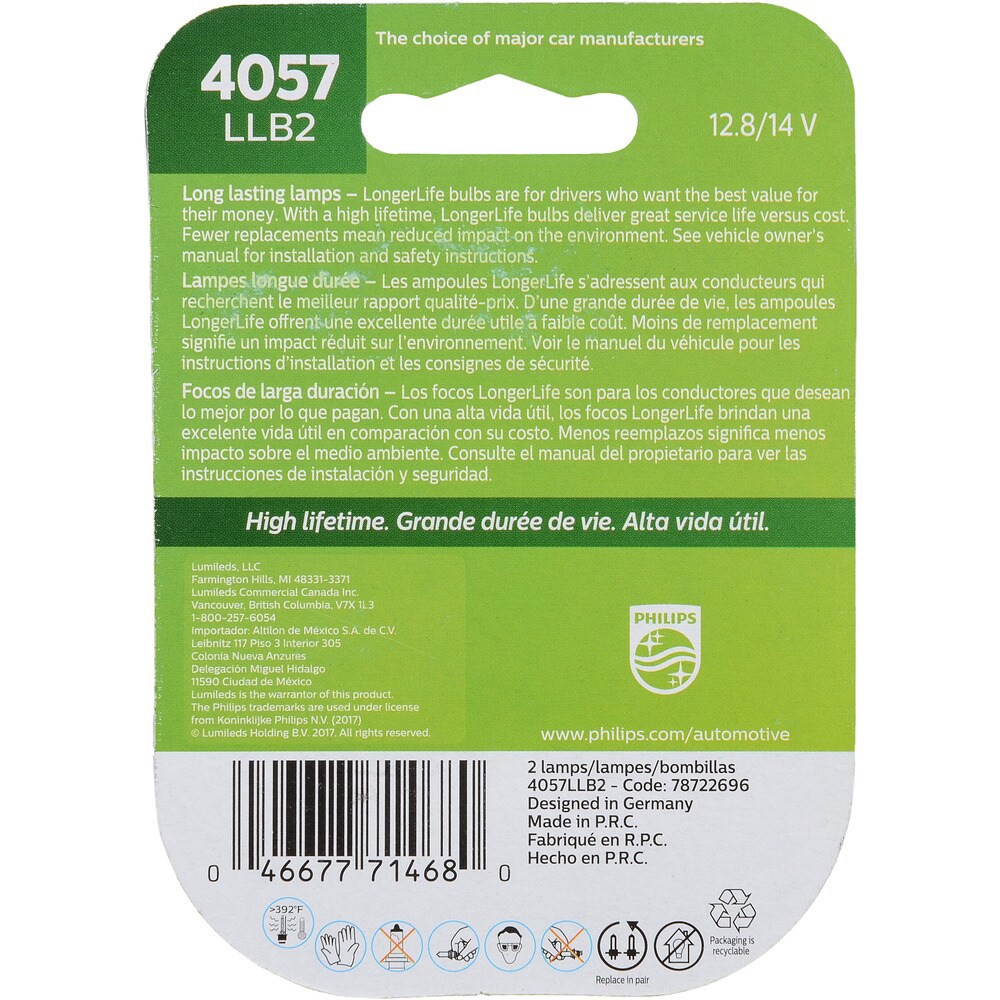 slide 2 of 2, Philips Longerlife Miniature 4057Llb2, 2 ct