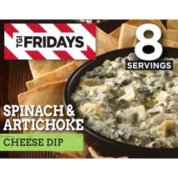 TGIF TGI Fridays Spinach & Artichoke Cheese Dip Frozen Snack, 8 oz Box