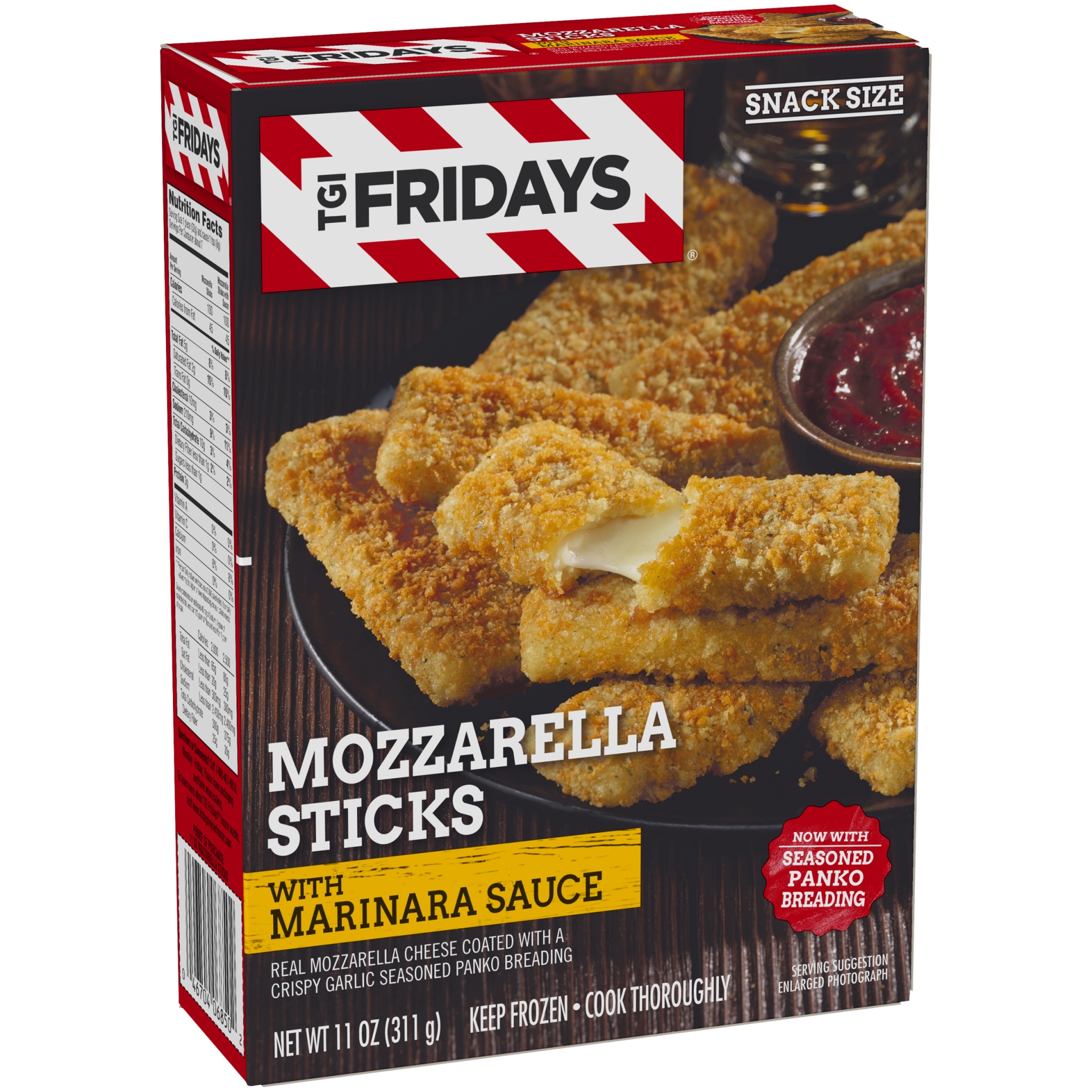slide 2 of 6, T.G.I. Fridays TGI Fridays Mozzarella Sticks Frozen Snacks with Marinara Sauce, 11 oz