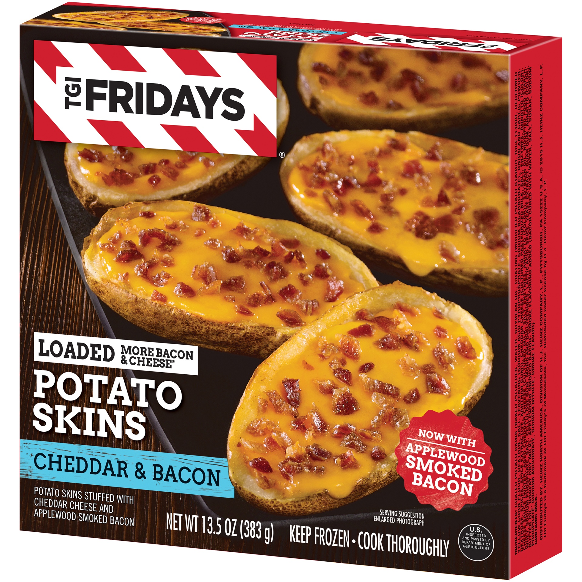 slide 7 of 10, T.G.I. Friday's Loaded Cheddar & Bacon Potato Skins Frozen Snacks - 13.5oz, 13.5 oz