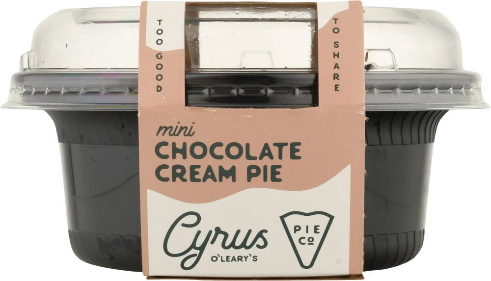 slide 2 of 3, Pies/Sgl Serve Chocolate Cream-Cyrus O'Learys, 6 oz