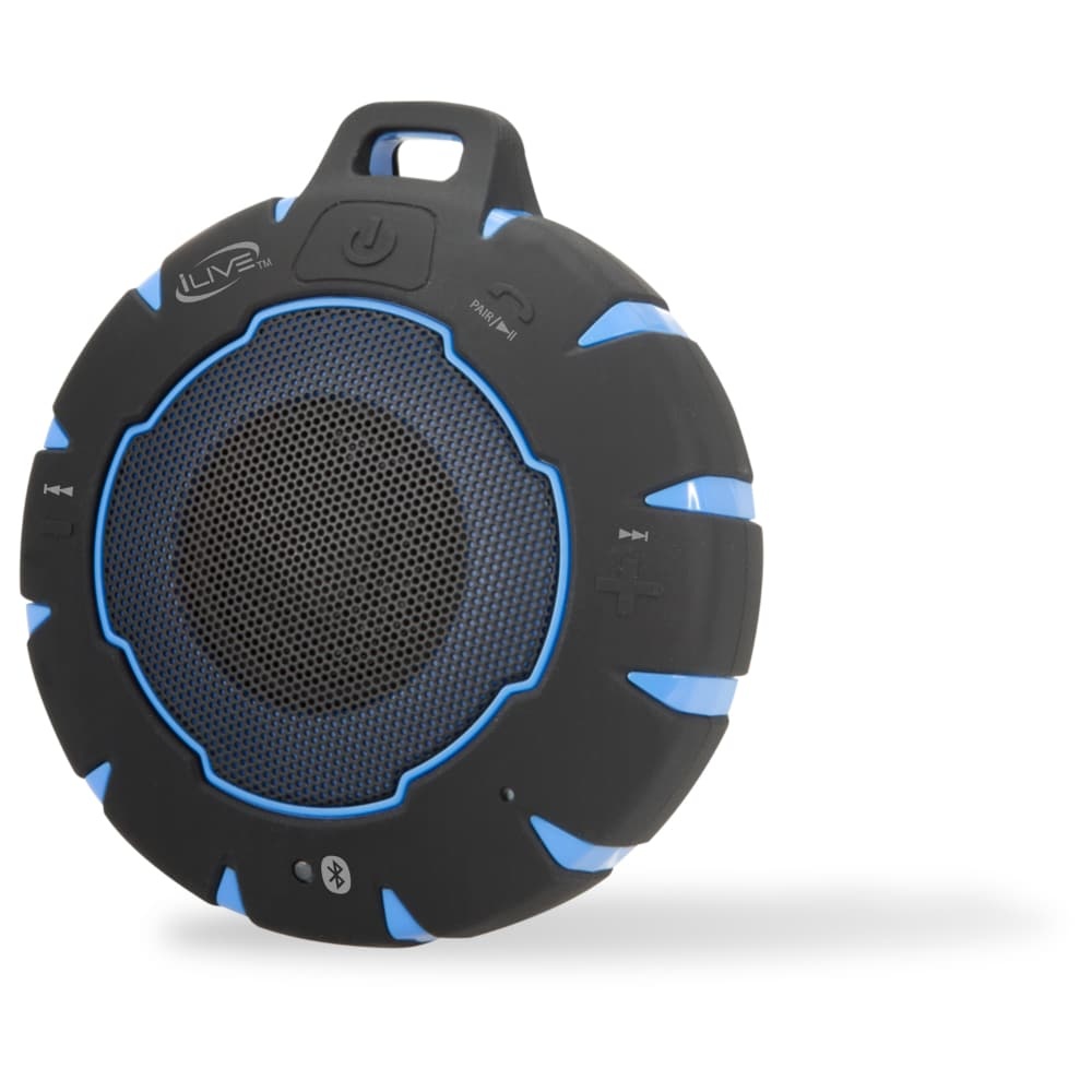 slide 1 of 4, Ilive Waterproof Wireless Speaker - Black/Blue, 1 ct