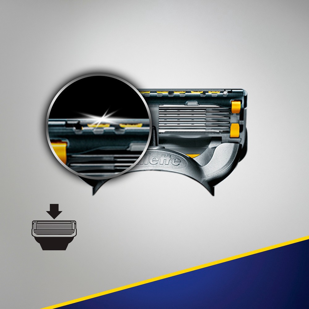 slide 2 of 9, Fusion5 ProGlide Shield Razor Refills for Men, 8 Razor Blade Refills for FlexBall Razor Handle, 2x Lubrication, Precision Trimmer for Men, 8 ct