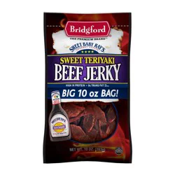Bridgford Jerky Sweet Baby Rays Teriyaki - 10 oz