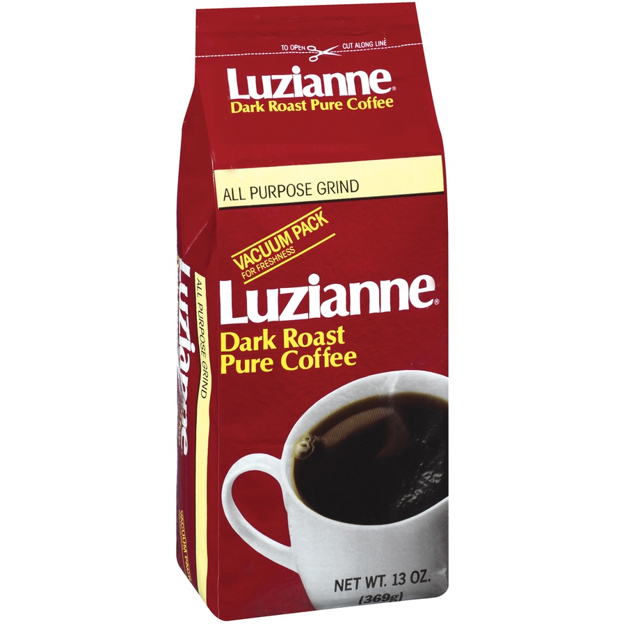 slide 2 of 3, Luzianne Dark Roast Pure Ground Coffee 13 Oz Bag, 13 oz