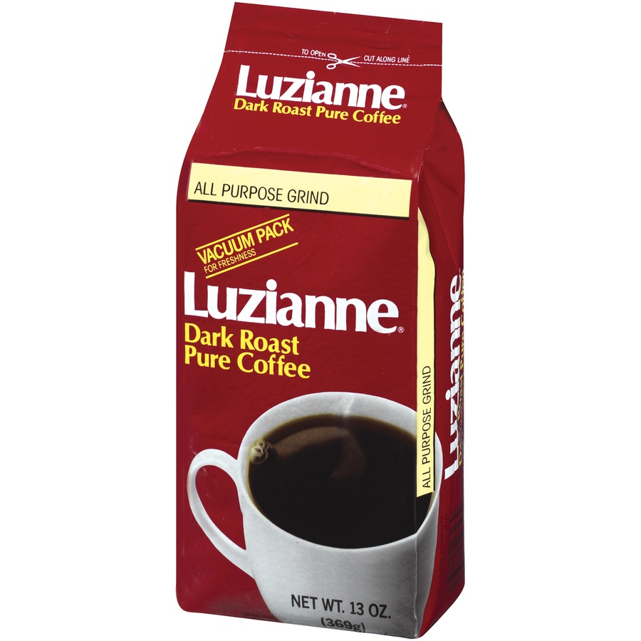 slide 3 of 3, Luzianne Dark Roast Pure Ground Coffee 13 Oz Bag, 13 oz