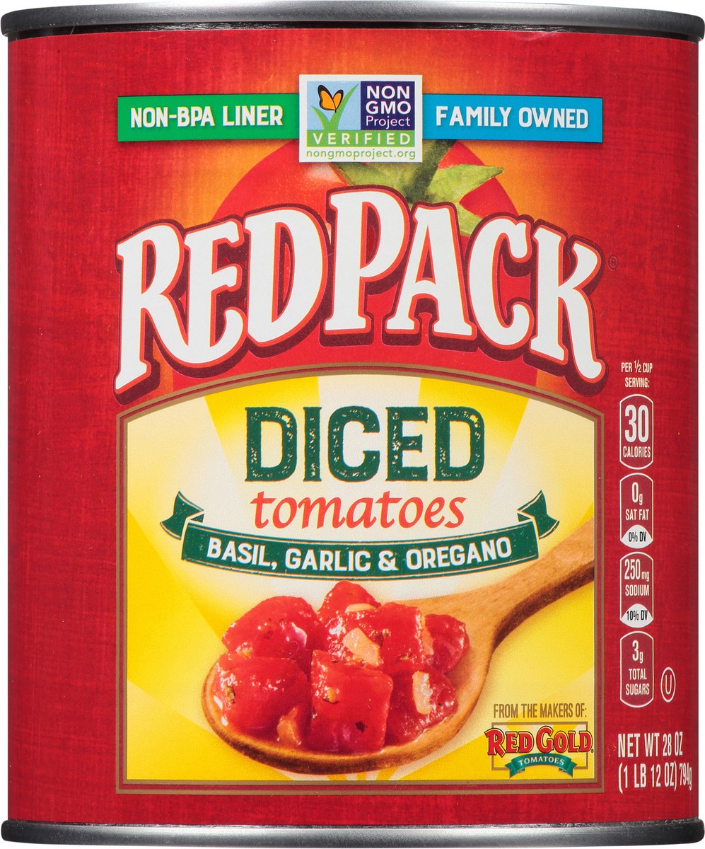 slide 10 of 10, Redpack Tomato Diced Italian, 28 oz