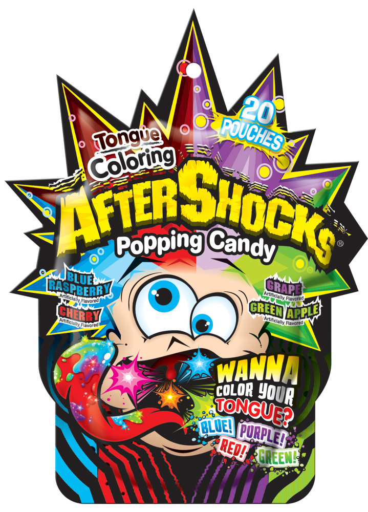 slide 1 of 1, Aftershocks Tounge Coloring Popping Candy - 4 Flavors, 1.06 oz
