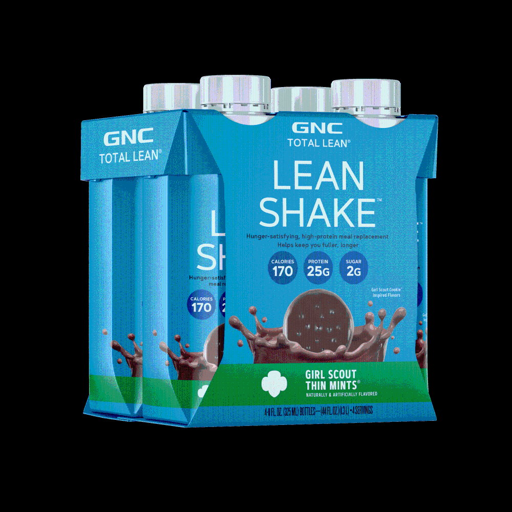 slide 3 of 3, GNC Total Lean Girt Scout Thin Mints Lean Shake 25 4 - 11 fl oz Bottles, 4 ct; 11 fl oz