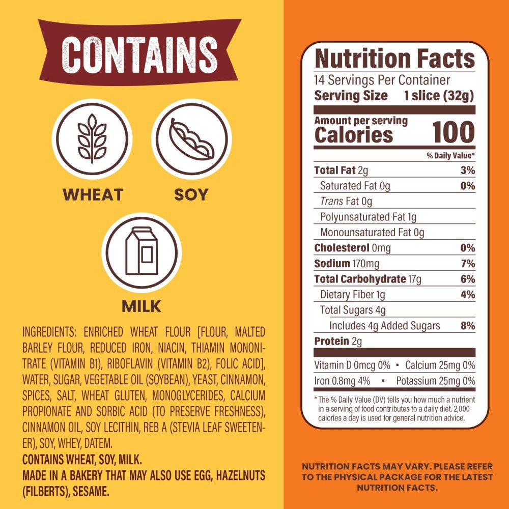 slide 3 of 5, Thomas' Cinnamon Swirl Bread, 16 oz, 1 lb