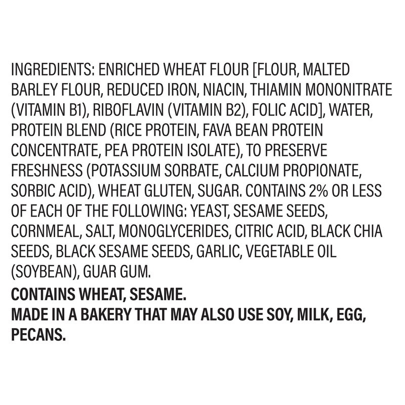 slide 4 of 5, Thomas' High Protein Everything Bagels, 4 count, Bagels, 15.5 oz Bag, 4 count