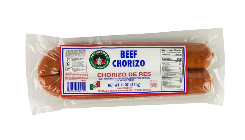 slide 2 of 2, Reynaldo's Beef Chorizo 11 oz, 11 oz