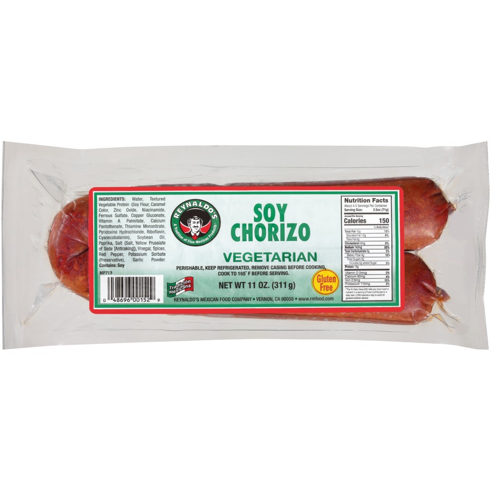 slide 2 of 2, Reynaldo's Soy Chorizo 11 oz, 11 oz
