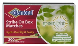 Diamond Matches Strike On Box - 300 Count