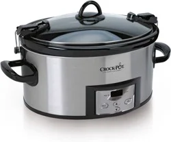 Crock-Pot® Stainless Steal Slow Cooker, 6 QT