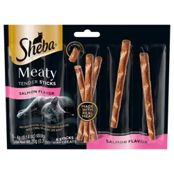 Sheba Meaty Tender Stick Salmon Flavor Cat Treats 5 - 4 g Sticks
