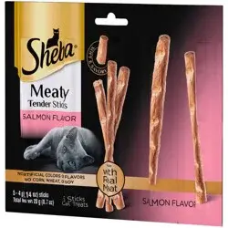 Sheba Salmon Flavor Meaty Tender Sticks Cat Treats 5-0.14 oz Sticks