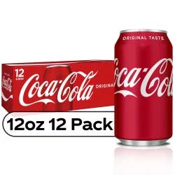 Coca-Cola Original Cola , 12 Ounce Can, 12 Pack