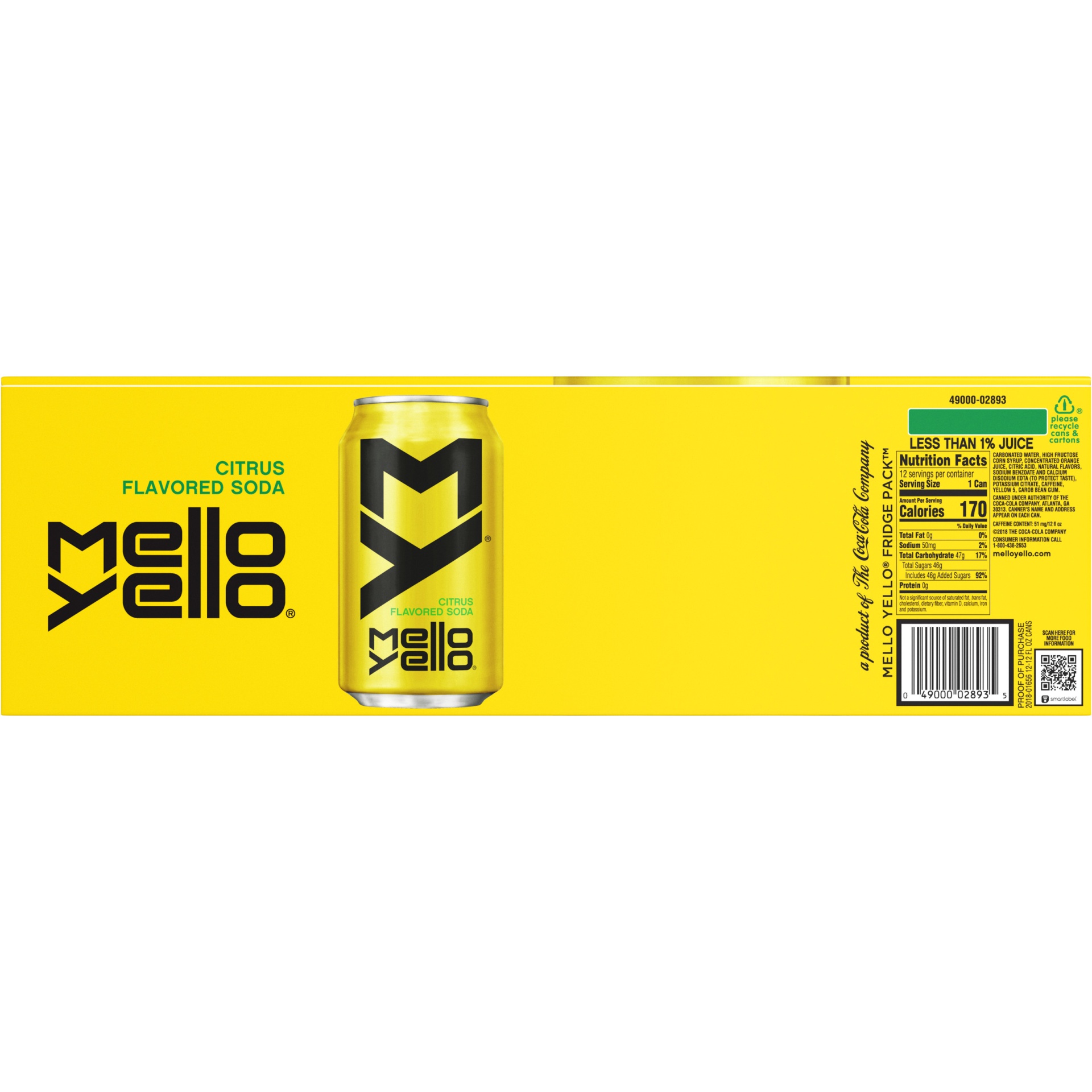 slide 9 of 10, Mello Yello Citrus, 12 ct; 12 fl oz