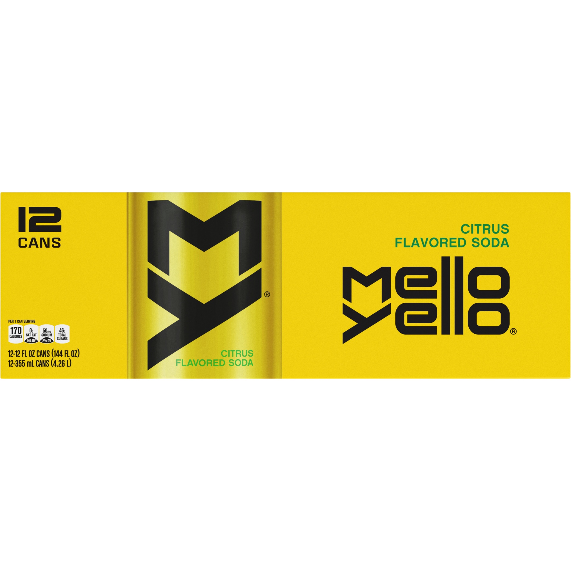 slide 8 of 10, Mello Yello Citrus, 12 ct; 12 fl oz