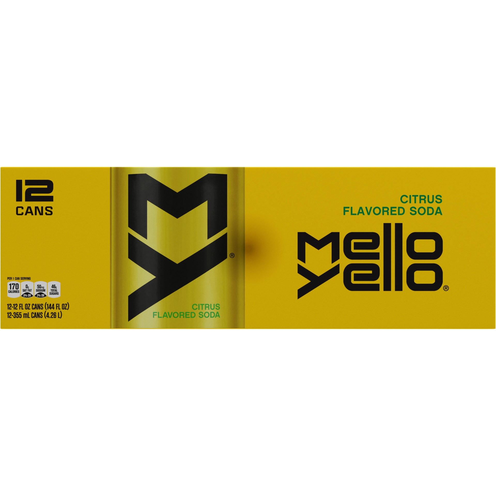 slide 3 of 10, Mello Yello Citrus, 12 ct; 12 fl oz