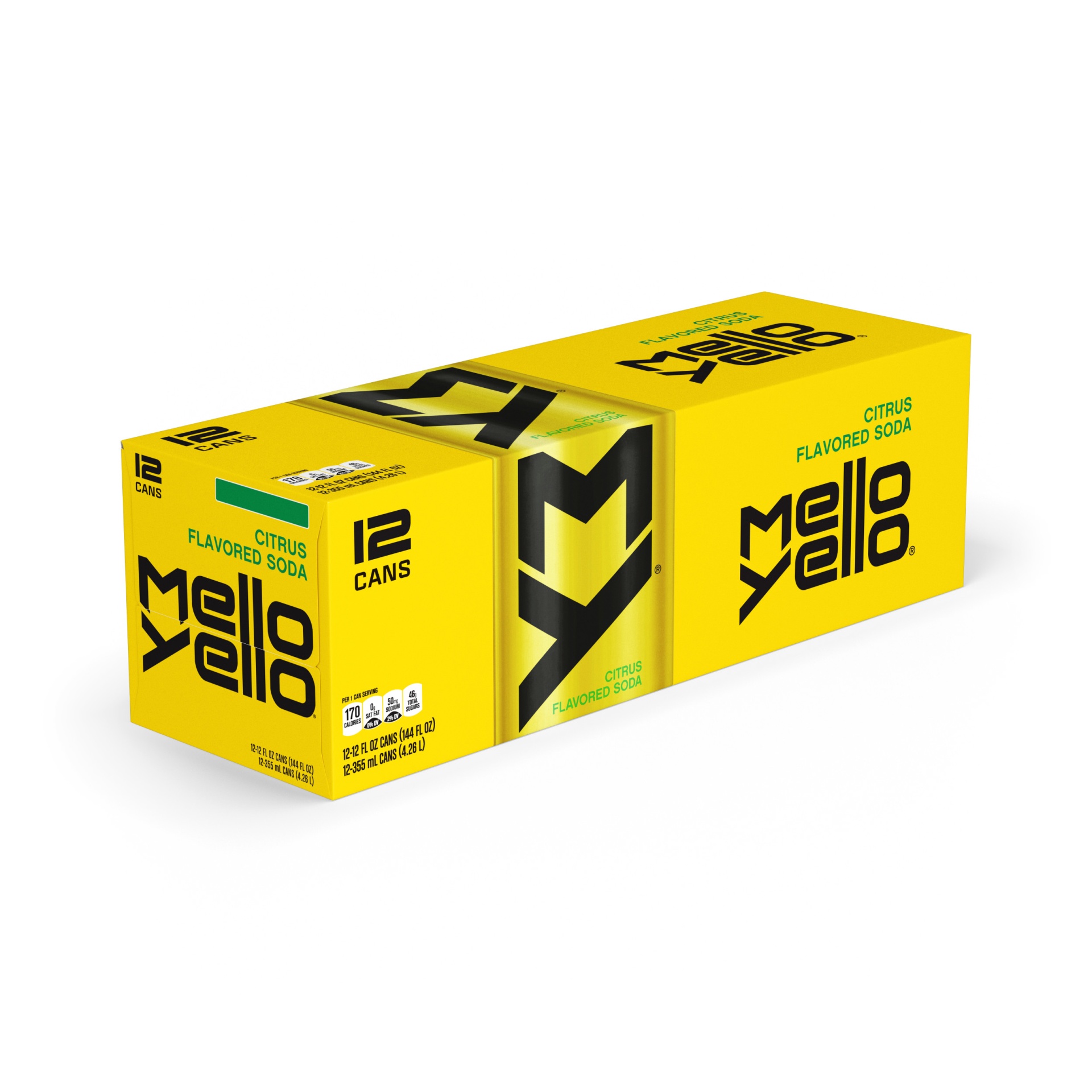 slide 4 of 10, Mello Yello Citrus, 12 ct; 12 fl oz