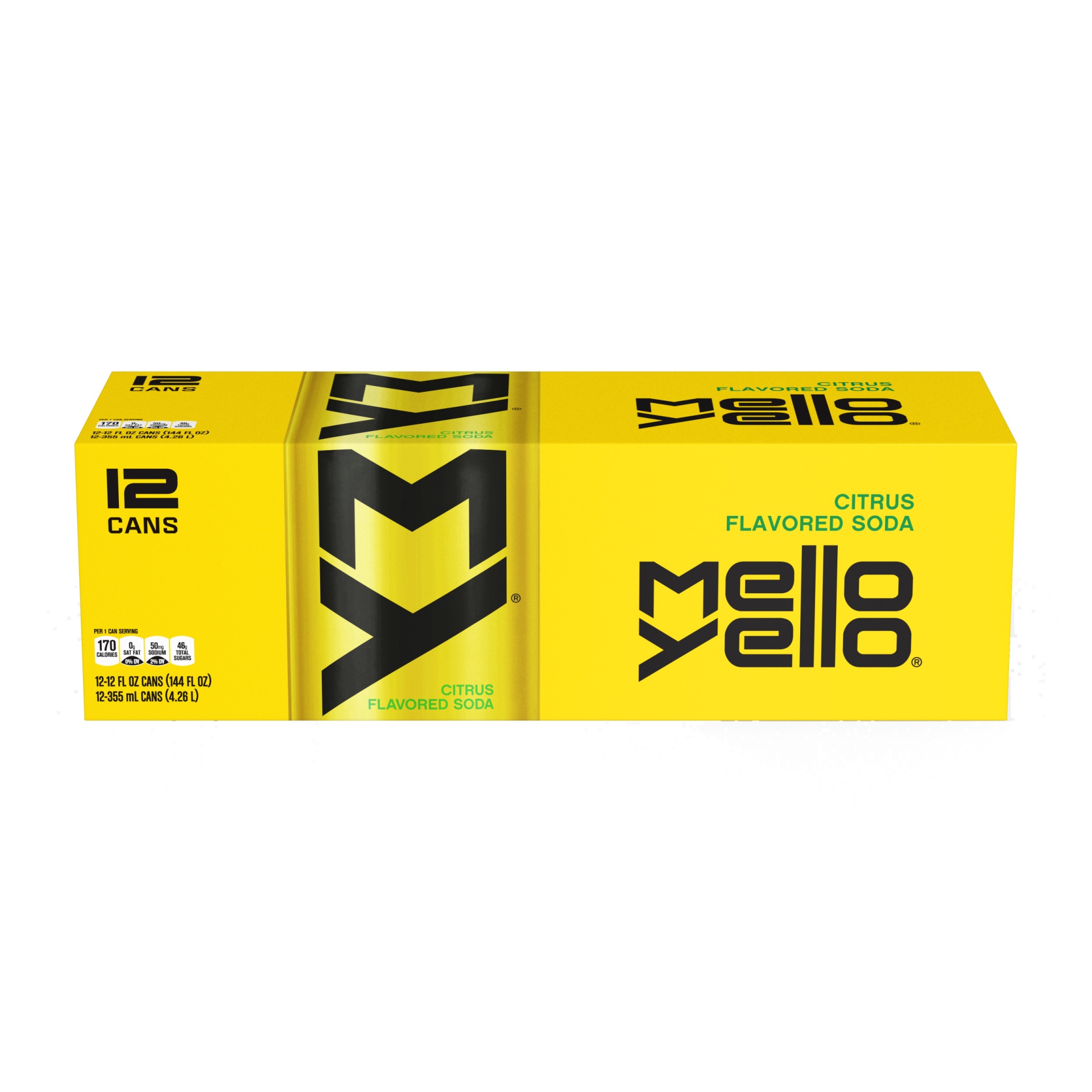 slide 6 of 10, Mello Yello Citrus, 12 ct; 12 fl oz