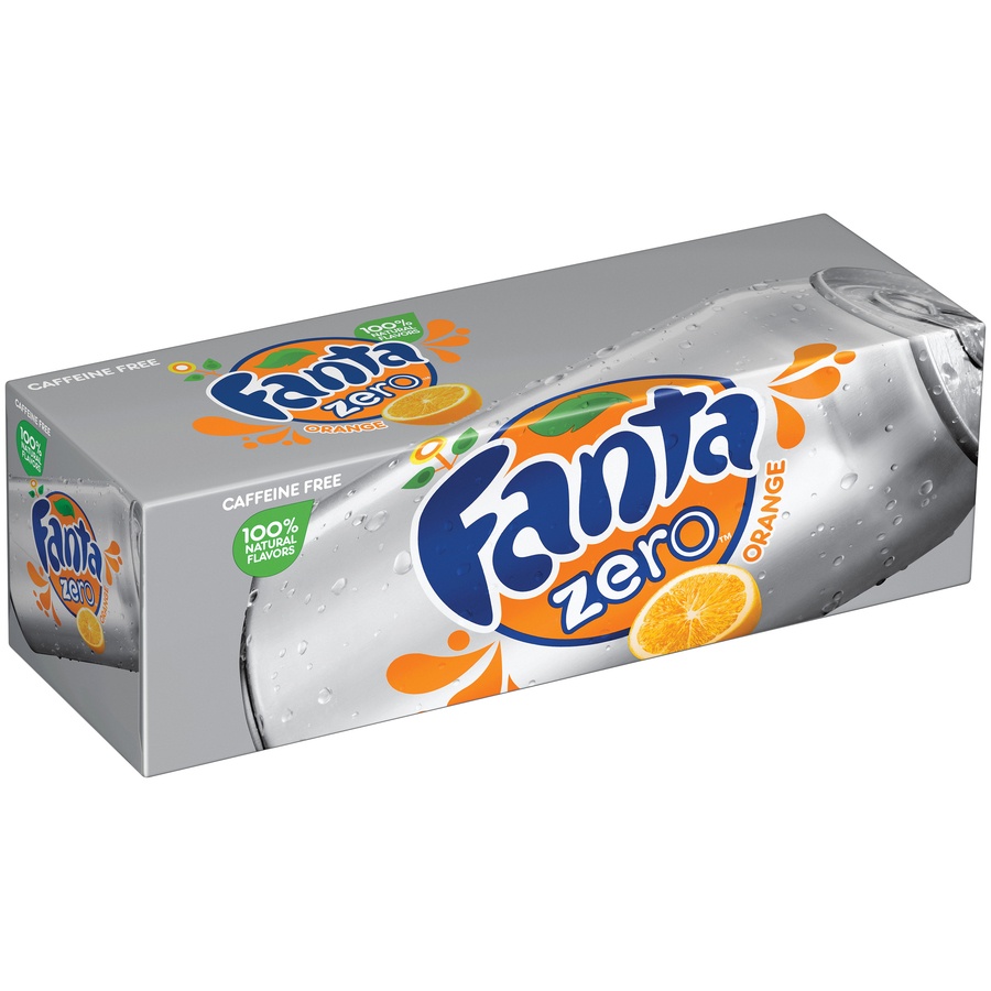 slide 2 of 8, Fanta Orange Zero Sugar Fridge Pack Cans, 12 ct; 12 fl oz