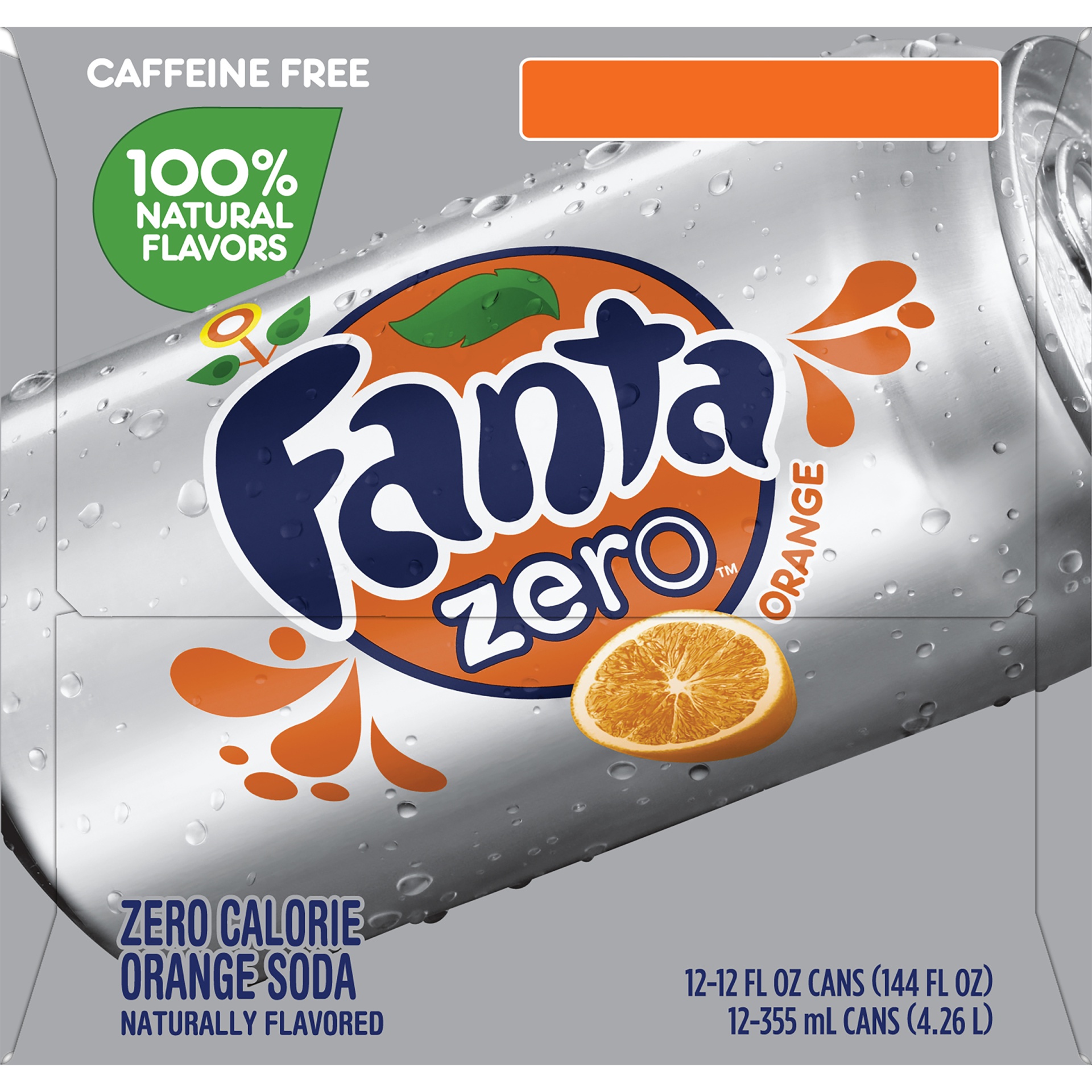 slide 4 of 8, Fanta Orange Zero Sugar Fridge Pack Cans, 12 ct; 12 fl oz