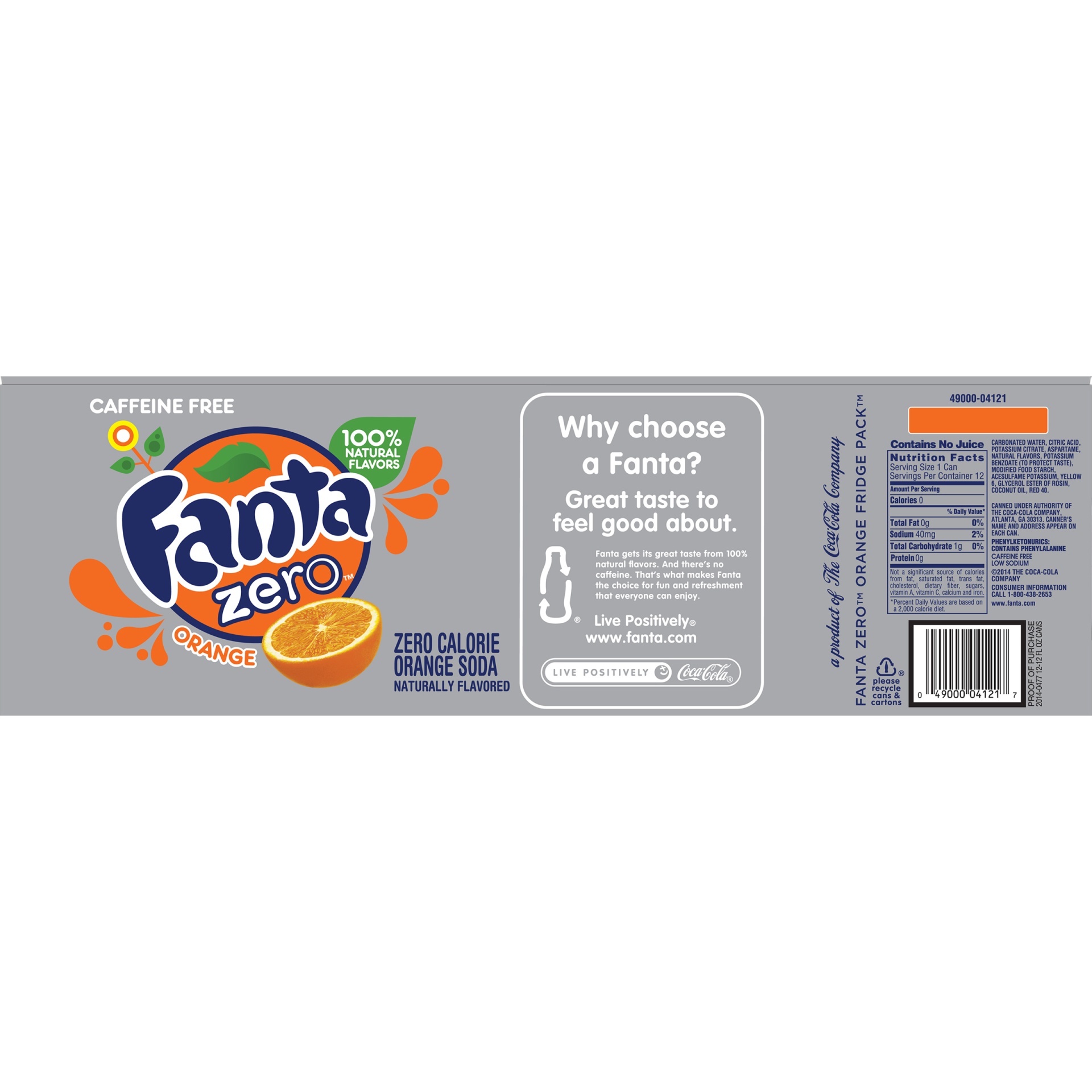 slide 6 of 8, Fanta Orange Zero Sugar Fridge Pack Cans, 12 ct; 12 fl oz