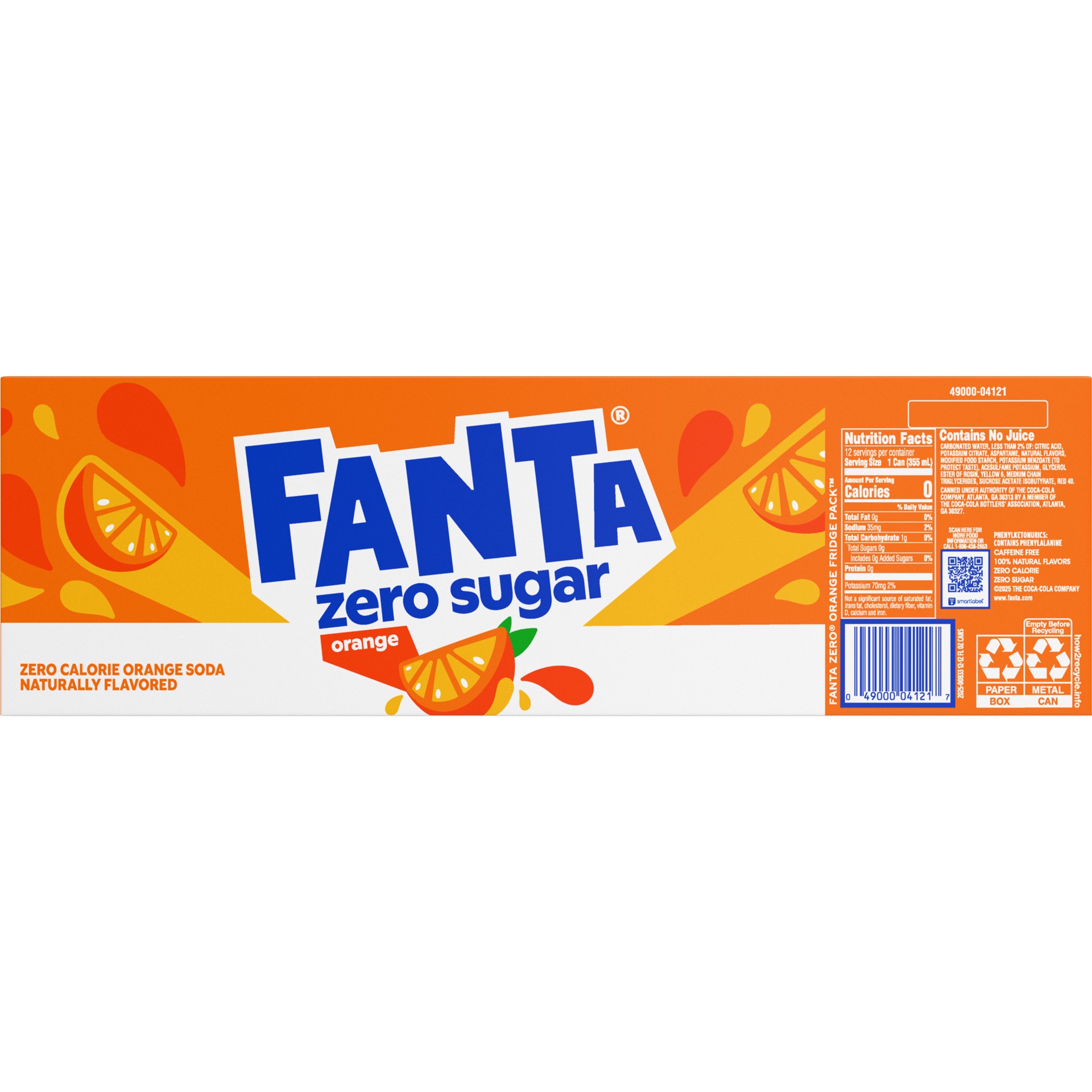 slide 3 of 5, Fanta Orange Zero Sugar Fridge Pack Cans, 12 fl oz, 12 Pack, 12 ct; 12 fl oz